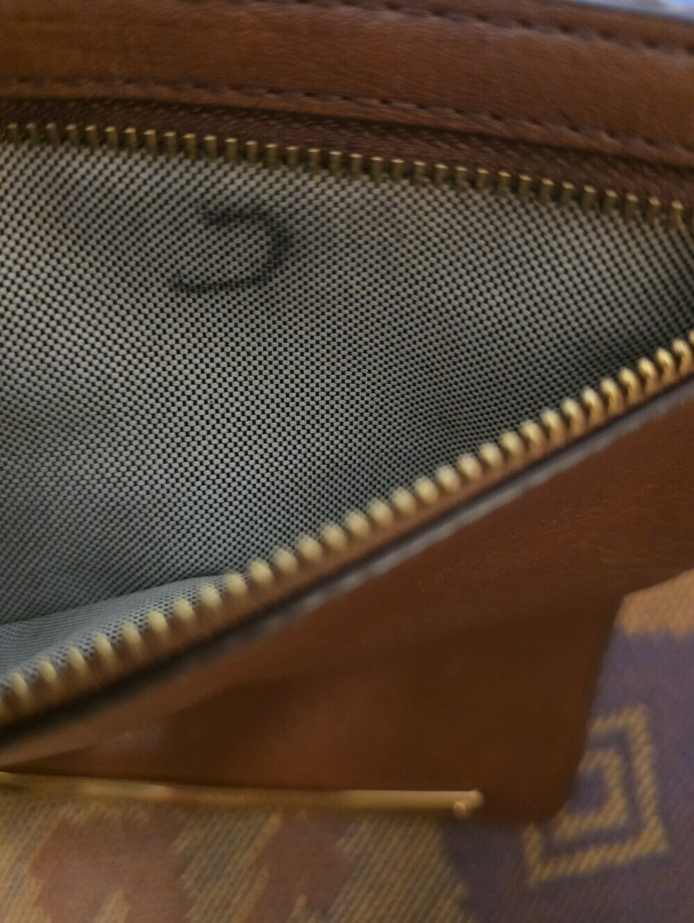 Fossil Liza Brown Leather Wallet Gold Hardware Bar Slim Bifold Clutch - Picture 16 of 16